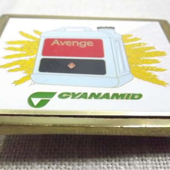Vintage Avenge Cyanamid Agricultural Belt Buckle - Picture 2 of 8